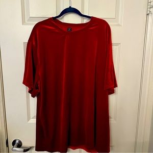 SHEIN Men’s Red Velvet short sleeve Big & Tall